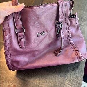 Jessica Simpson Mauve Leather Shoulder Bag
